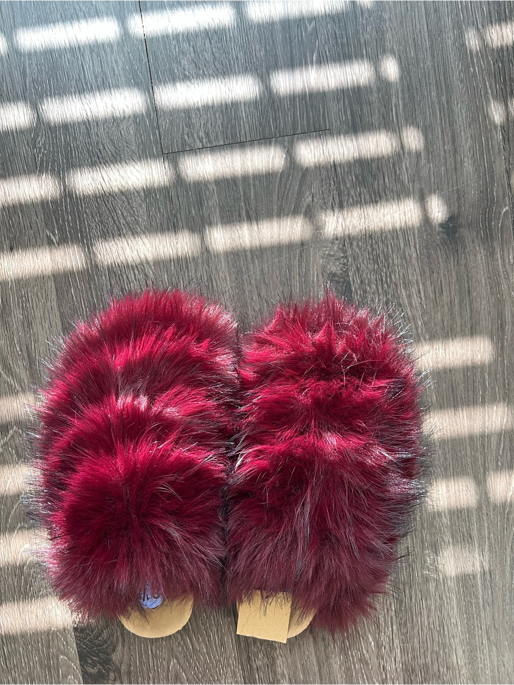 Seven Jeans Gila Women's Plush Faux-Fur Clogs - Burgundy